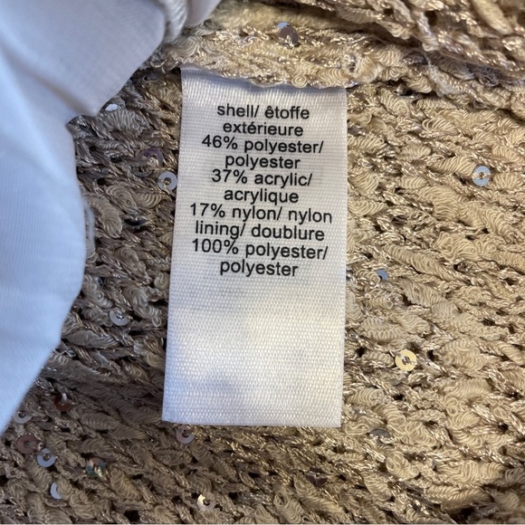 Maurices Tan Long Sleeve Sweater With Sequines Size Small - Picture 5 of 6